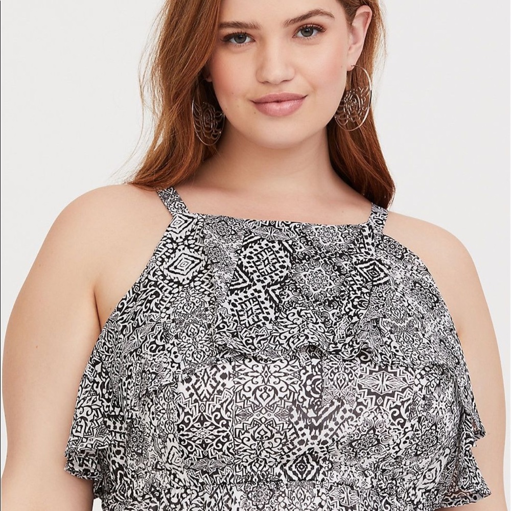 Torrid Black & White Ikat Maxi Dress NWT New - Picture 5 of 5